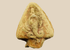 Ancient Egyptian terracotta cobra relief fragment with ceremonial crown and red pigment