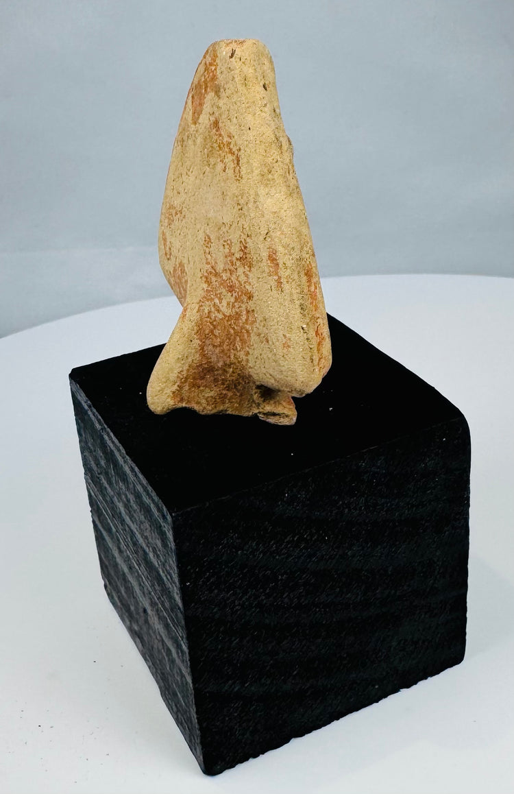 Ancient Eastern Mediterranean religious fragment showing a protective crowned serpent