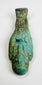 Inscribed Egyptian burial figure with turquoise glaze and mineral deposits
