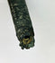 Middle section of engraved bronze sword sheath featuring red gemstone inlays and incised decoration from ancient Etruria (Italy), circa 900–700 BCE