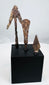 Late Roman to medieval hand-forged iron arrowheads with heavy oxidation