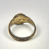 Early Byzantine gold-gilded bronze ring with intricate floral bezel and historic surface wear