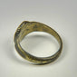 Gold-gilded bronze ring from the Late Roman to Early Byzantine period with decorated circular bezel