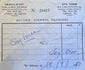 Original 1980 purchase receipt from Roussos Antiques Shop in Athens, Greece, accompanying the ancient Boeotian terracotta figure.