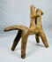 Hand-modeled Greek terracotta horse and rider figure from Boeotia mounted on a custom display stand.