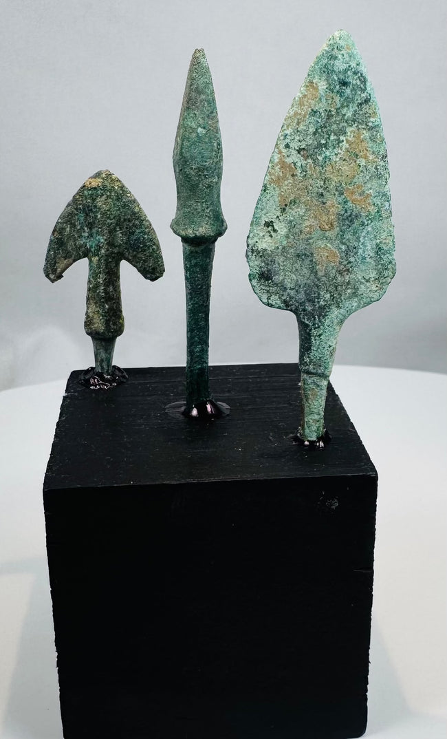 Ancient Iranian Plateau bronze weapon points dating to the 14th–10th century BCE