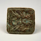Ancient bronze ring with square bezel engraved with a paired bird motif, circa 1st–5th century CE
