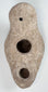 Near Eastern terracotta oil lamp with rounded enclosed reservoir