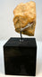 Rear view of museum presentation of ancient Mediterranean terracotta face