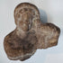 Authentic terracotta bust fragment with stylized facial features from the Classical Mediterranean world.