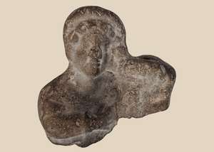 Ancient Mediterranean Terracotta Figural Bust Fragment | Hellenistic–Roman Period | Circa 300 BCE–200 CE