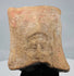 Mold-made Mediterranean terracotta plaque with frontal bearded male portrait
