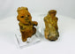 Close-up of almond-shaped eyes on a Jalisco-style terracotta figure