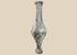 Ancient Iranian grayware spindle bottle with long neck and pedestal foot