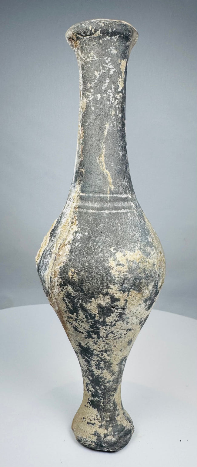 Iron Age Near Eastern pottery vessel with dark burnished surface