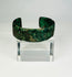 Ancient Persian bronze cuff bracelet with green patina, Sassanian period