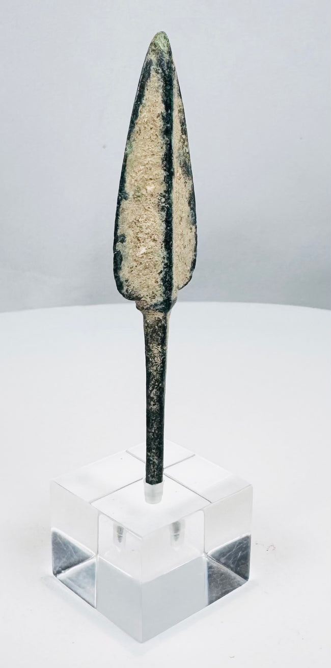 Bronze Age copper-alloy arrowhead or light spear point, circa 14th–10th century BCE