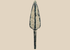 Ancient Western Asiatic bronze projectile point with leaf-shaped blade and long tang