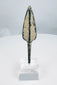 Tanged bronze javelin or spear point with green and blue-green archaeological patina