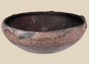 Ancient Pre-Columbian Pottery Serving Bowl | Fire-Clouded Terracotta Vessel | Circa 500 BCE–1200 CE