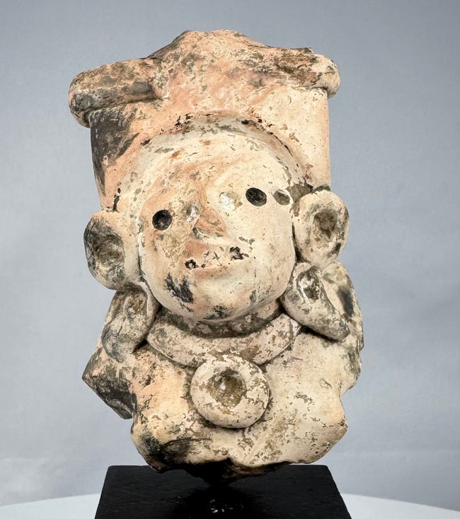 Ancient Mesoamerican terracotta figure fragment from the Veracruz or Gulf Coast region