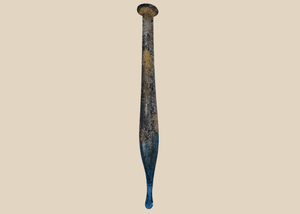 Ancient Roman Blue Glass Candlestick Unguentarium | Circa 1st–3rd Century AD