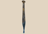 Ancient Roman blue glass candlestick unguentarium with elongated fusiform body, circa 1st–3rd Century AD