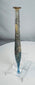 Ancient free-blown blue glass vessel from the Roman Empire with elongated spindle-shaped body