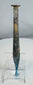 Roman blue glass unguentarium with elegant elongated profile and authentic burial patina