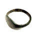 Rear view of Roman bronze ring displaying aged band, surface wear, and natural green patination
