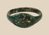 Ancient Roman bronze finger ring with broad plain oval bezel, circa 2nd–4th century CE