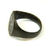 Ancient Roman finger ring featuring simple geometric bezel decoration and intact rounded band