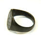 Ancient Roman finger ring featuring simple geometric bezel decoration and intact rounded band