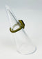 Ancient Roman jewelry artifact with symbolic red glass intaglio centerpiece