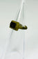 Authentic Roman bronze ring from 2nd century AD with fractured red glass intaglio