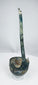 Front view of Roman bronze simpulum with triangular handle attachment