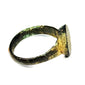 Roman to Byzantine bronze signet-style ring with circular bezel, tapered band, and dark olive-brown patination