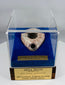 Ancient terracotta oil lamp from the Eastern Mediterranean mounted in a velvet-lined case