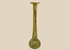 Ancient Roman glass unguentarium perfume bottle with tall neck and flared rim