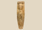 Ancient Roman fertility pottery figure, circa 1st–3rd century CE, carved terracotta form with faint human features and aged surface patina.