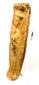 Three-quarter view of Roman terracotta fertility statue revealing chest contours and tapered feet