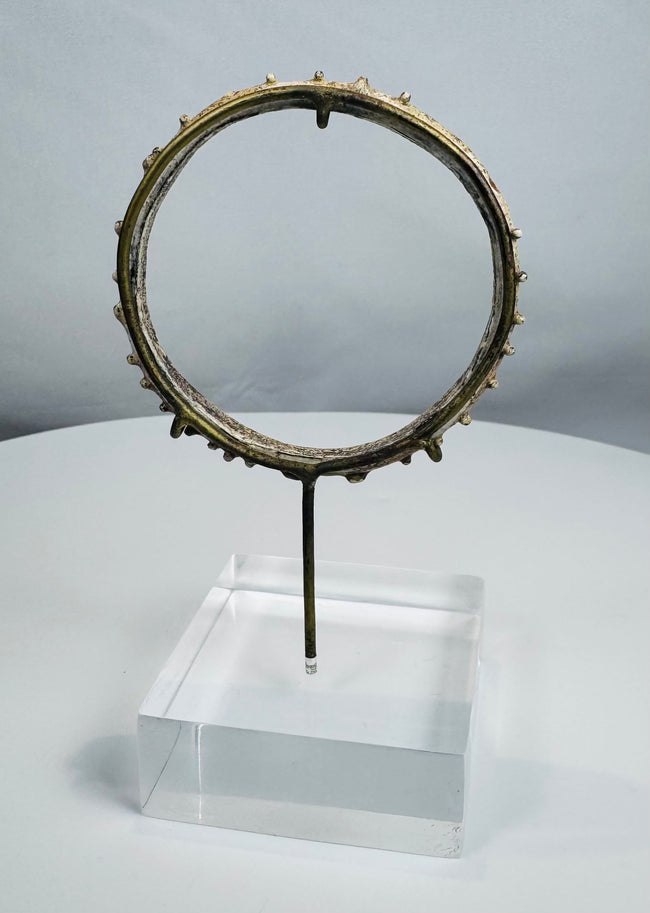 Ancient Mediterranean glass bracelet from the Roman Imperial period with archaeological deposits.