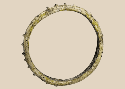 Ancient Roman glass bracelet with applied nodular decoration, Roman Imperial Period, circa 2nd–4th century AD.