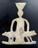 Roman Heliopolis votive figure mounted on a black wooden display stand