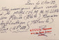 Original handwritten dealer notes relating to the Ancient Roman North African terracotta pitcher from Tunisia.