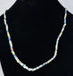 Restrung Roman bead necklace with translucent, opaque, and semi-translucent glass