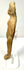 Side profile of ancient Roman terracotta statue with slender torso and textured hair
