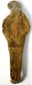 Ancient Roman ceremonial clay figurine with outstretched arms, stylized body proportions, and age-related surface abrasions.