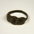 Ancient Late Roman to Early Byzantine silver ring with three clustered oval motifs, circa 300–600 CE