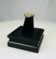Antique silver ring with thin rounded band and natural aged patina